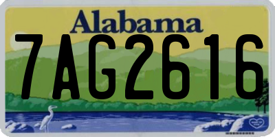 AL license plate 7AG2616