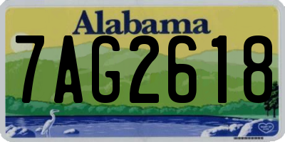 AL license plate 7AG2618