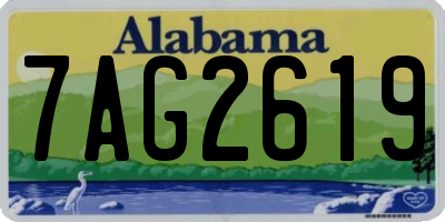 AL license plate 7AG2619