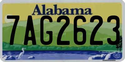 AL license plate 7AG2623