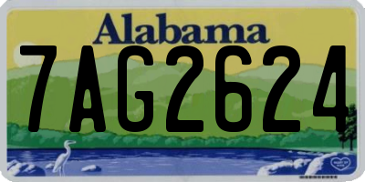 AL license plate 7AG2624