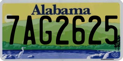 AL license plate 7AG2625