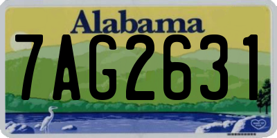 AL license plate 7AG2631