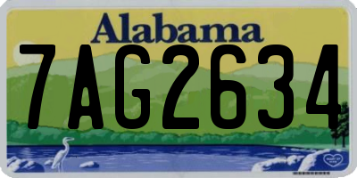 AL license plate 7AG2634