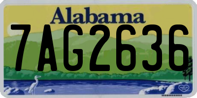 AL license plate 7AG2636