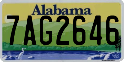 AL license plate 7AG2646