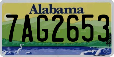 AL license plate 7AG2653