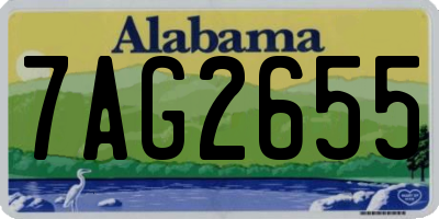 AL license plate 7AG2655