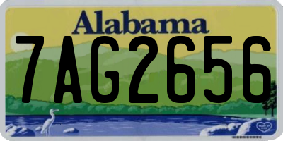 AL license plate 7AG2656