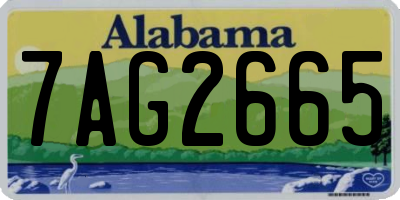 AL license plate 7AG2665