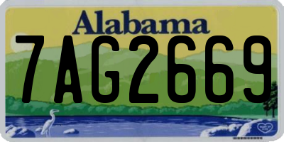AL license plate 7AG2669