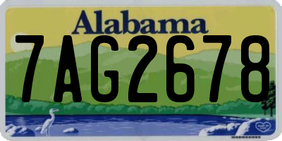 AL license plate 7AG2678