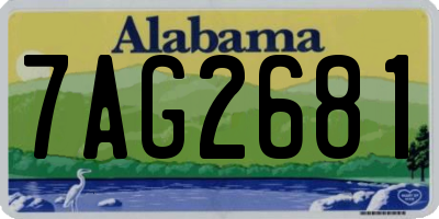 AL license plate 7AG2681
