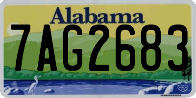 AL license plate 7AG2683