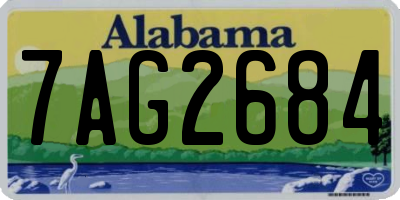 AL license plate 7AG2684