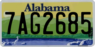 AL license plate 7AG2685