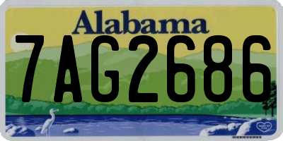AL license plate 7AG2686