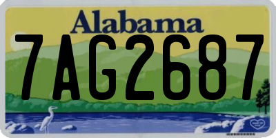 AL license plate 7AG2687