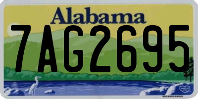 AL license plate 7AG2695