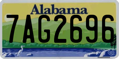 AL license plate 7AG2696
