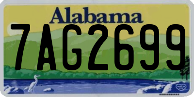 AL license plate 7AG2699