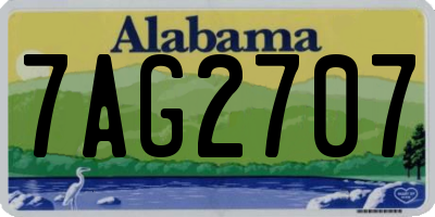 AL license plate 7AG2707