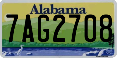 AL license plate 7AG2708