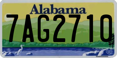AL license plate 7AG2710