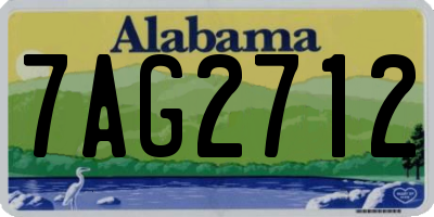 AL license plate 7AG2712