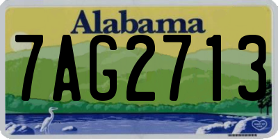 AL license plate 7AG2713