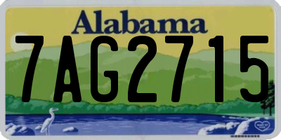 AL license plate 7AG2715