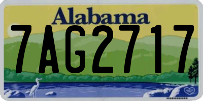 AL license plate 7AG2717