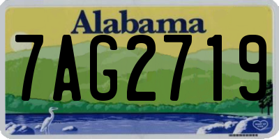 AL license plate 7AG2719