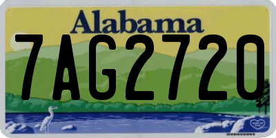 AL license plate 7AG2720