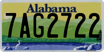 AL license plate 7AG2722