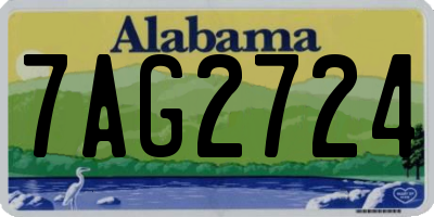 AL license plate 7AG2724
