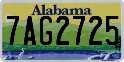 AL license plate 7AG2725