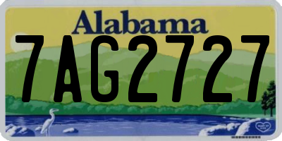 AL license plate 7AG2727