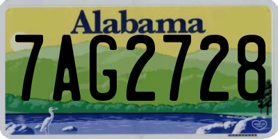 AL license plate 7AG2728