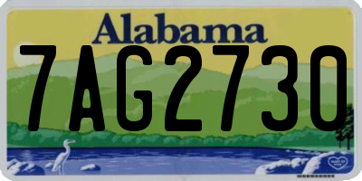 AL license plate 7AG2730