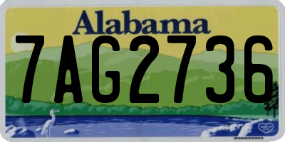 AL license plate 7AG2736