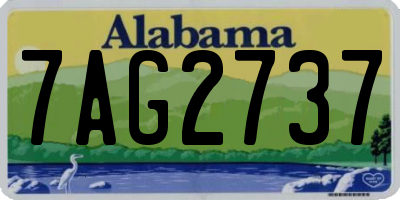 AL license plate 7AG2737