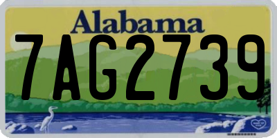 AL license plate 7AG2739