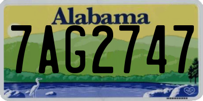 AL license plate 7AG2747