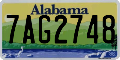 AL license plate 7AG2748