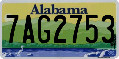AL license plate 7AG2753