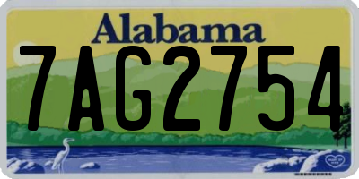 AL license plate 7AG2754