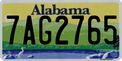 AL license plate 7AG2765