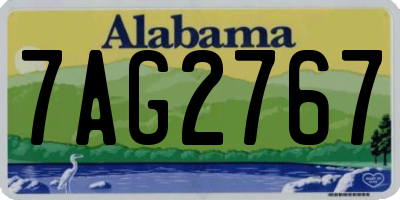 AL license plate 7AG2767