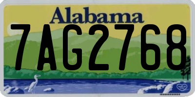 AL license plate 7AG2768